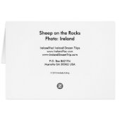 Sheep on the Rocks Card (Back Horizontal)
