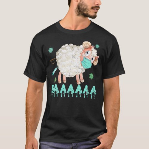 Sheep Or Sheeple Anti Vaccine Mask Sheep Wearing T_Shirt