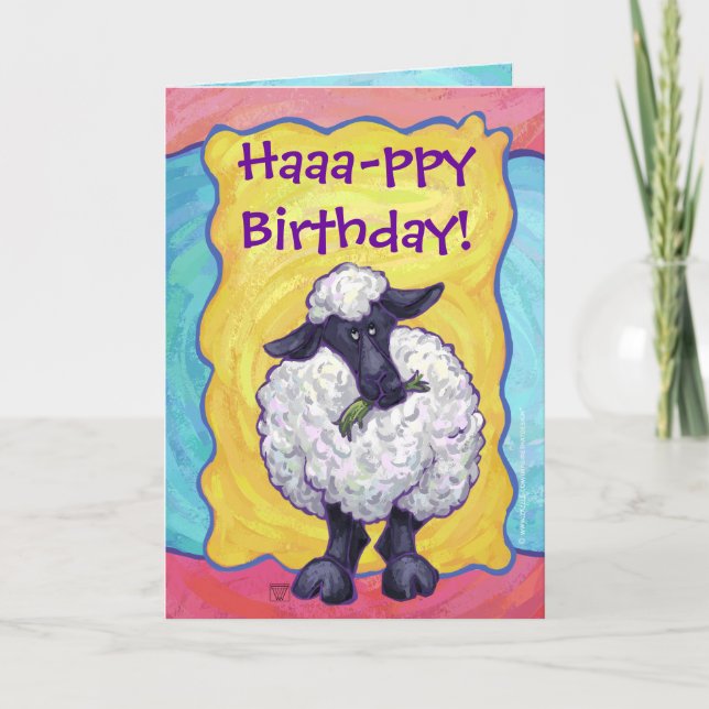 Sheep Party Center Card (Front)