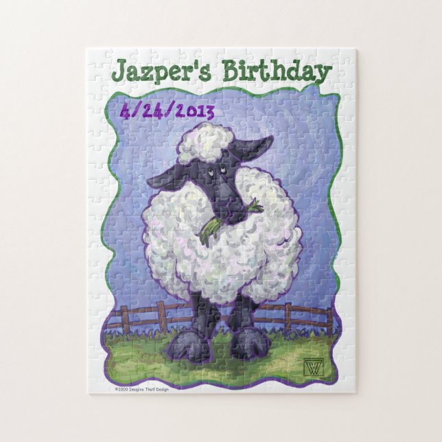 Sheep Party Center Jigsaw Puzzle (Vertical)