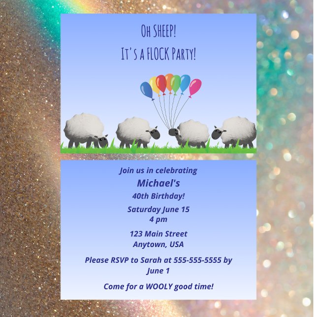 Sheep Party Invite – Oh Sheep It’s a Flock Party (Creator Uploaded)