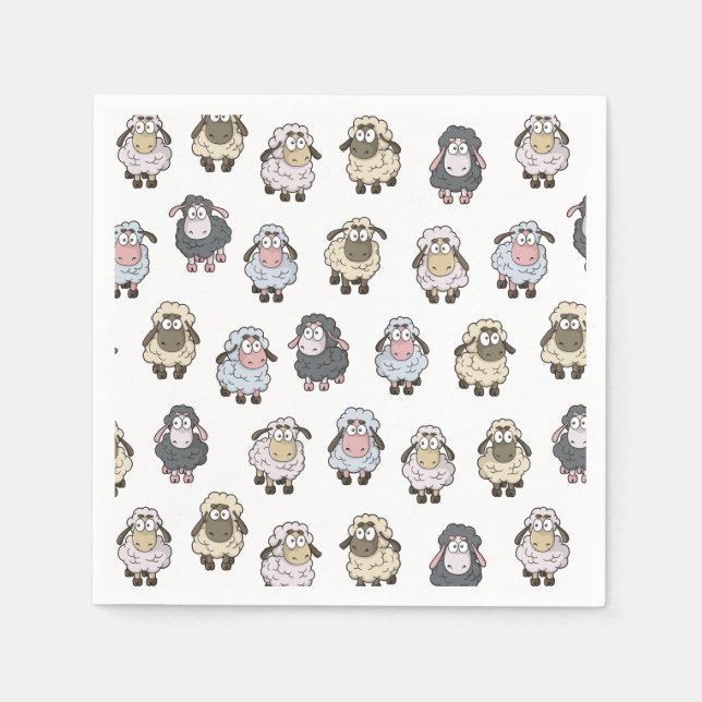 Sheep Pattern Napkins (Front)