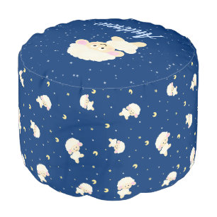 Sheep pattern pouf