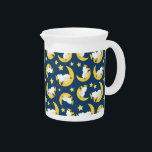 Sheep Pattern, Sleeping Sheep, Moon, Stars Beverage Pitcher<br><div class="desc">Cute,  fun and adorable pattern with sleeping sheep,  moon and stars. Modern and trendy gift,  perfect for the sheep lover in your life.</div>