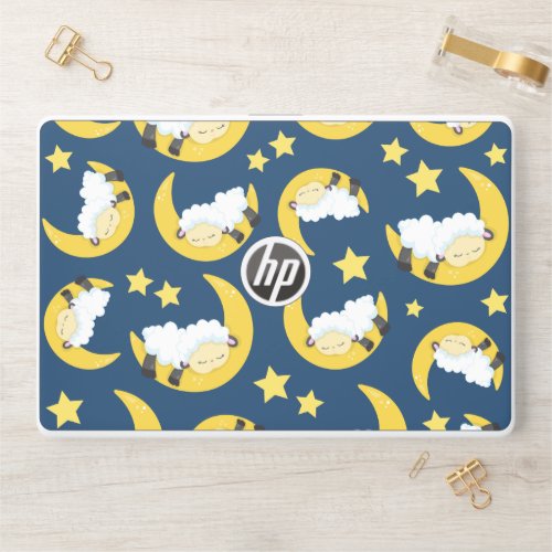 Sheep Pattern Sleeping Sheep Moon Stars HP Laptop Skin