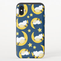 Sheep Pattern, Sleeping Sheep, Moon, Stars