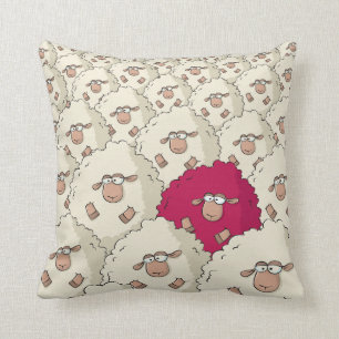 Sheep Pattern Throw Pillow
