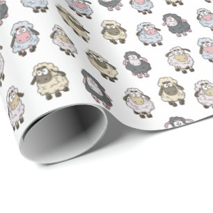 Sheep Pattern Wrapping Paper