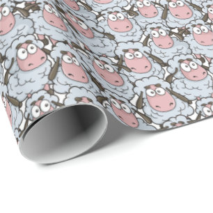 Sheep Pattern Wrapping Paper