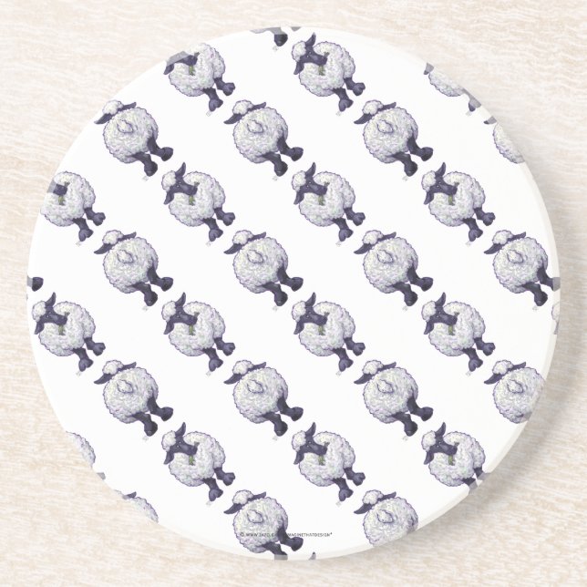 Sheep Patterns Drink Coaster (Front)