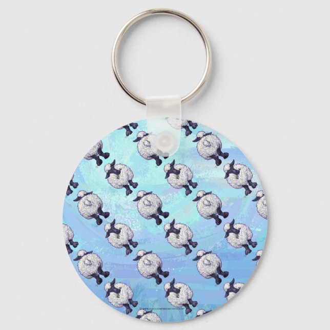 Sheep Patterns Keychain (Front)