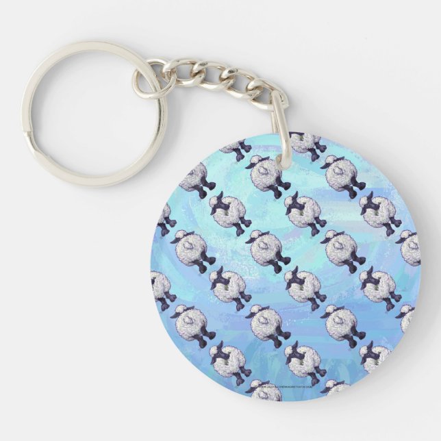 Sheep Patterns Keychain (Front)