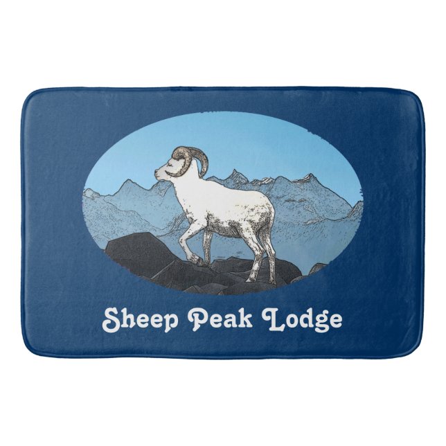 Sheep Peak Lodge Bathroom Mat (Front)