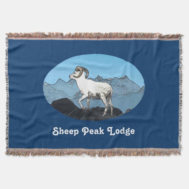 Sheep Peak Lodge Throw Blanket (Front)