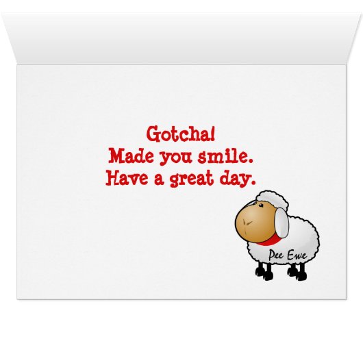 Sheep Pee Ewe Card (Inside Horizontal (Bottom))