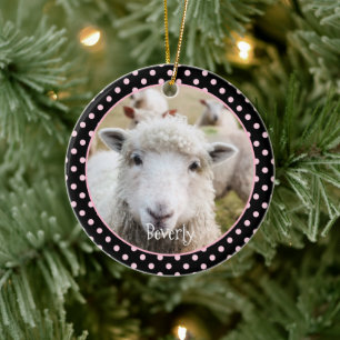 Sheep Personalized Ceramic Ornament