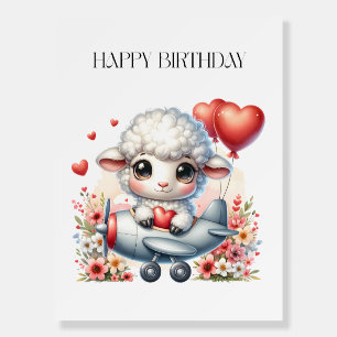 Sheep Pilot Birthday Foam Board
