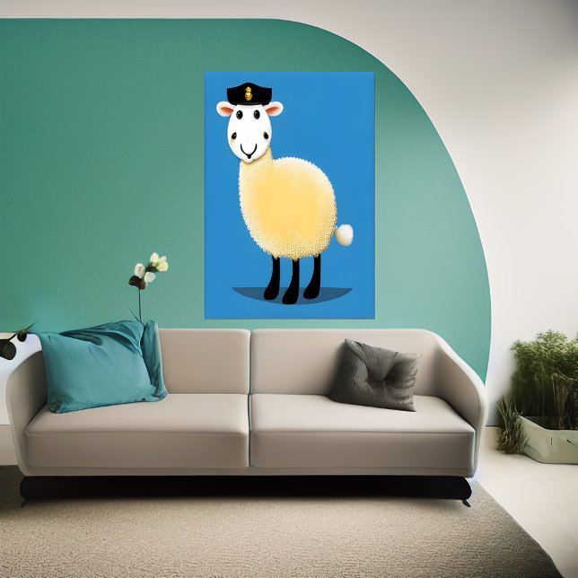 Sheep police officer | AI Art Poster (Creator Uploaded)