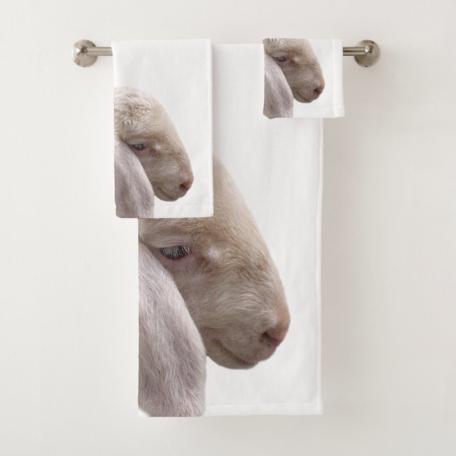 Sheep Profile Farm Animal Bath Towel Set (Insitu)