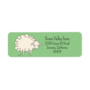 Sheep Return Address Label