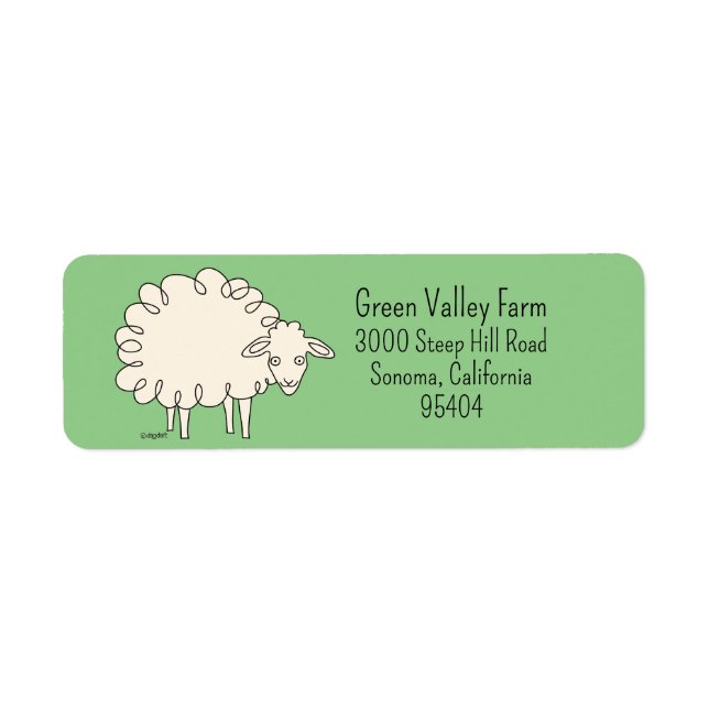 Sheep Return Address Label (Front)