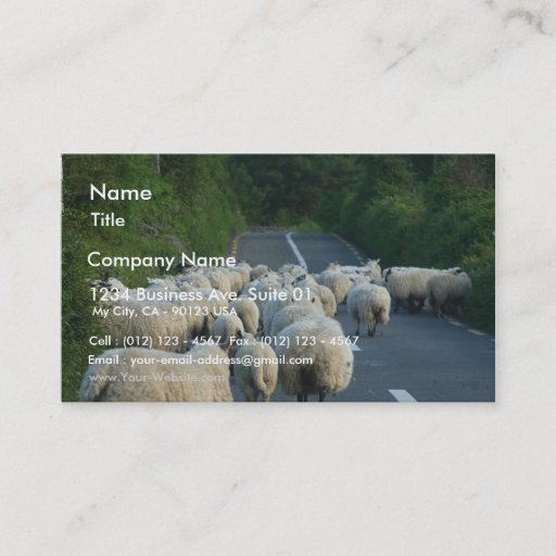 Customizable Sheep Roads Lambs Business Card