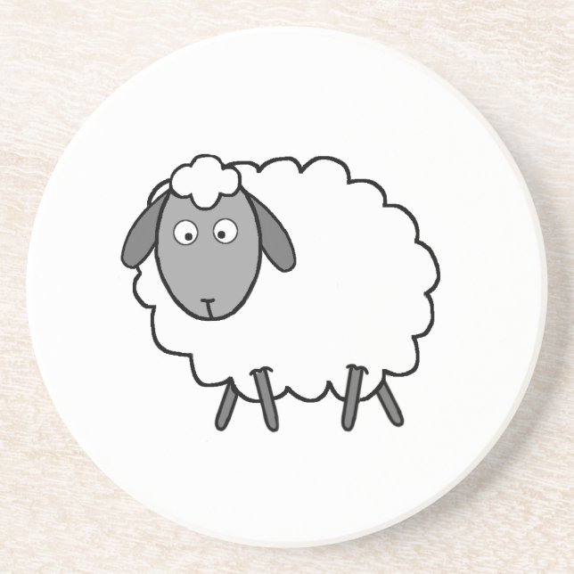 Sheep Sandstone Coaster (Front)