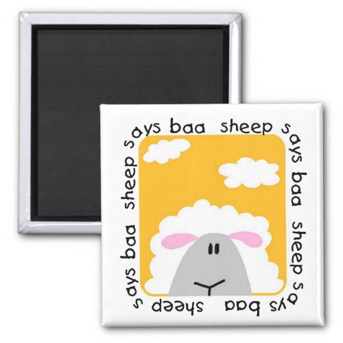 Sheep Says Baa T_shirts and Gifts Magnet