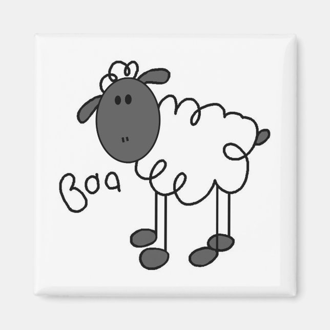 Sheep Says Baa T-shirts and Gifts Magnet (Front)