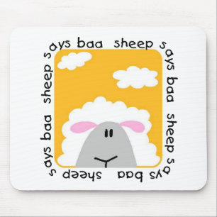 Sheep Says Baa T-shirts and Gifts Mouse Pad