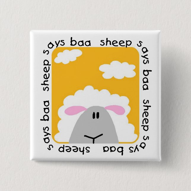 Sheep Says Baa T-shirts and Gifts Pinback Button (Front)