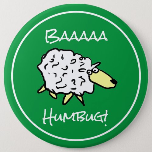 Sheep Says Baaaa Humbug _ Christmas Button