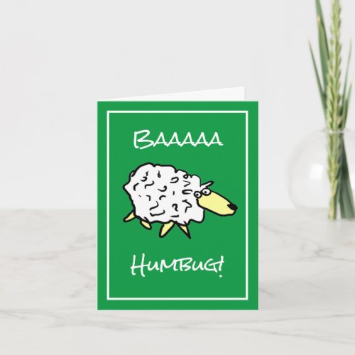 Sheep Says Baaaa Humbug _ Christmas Card