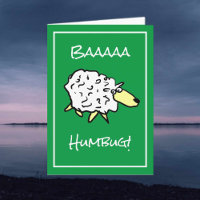 Sheep Says Baaaa Humbug - Christmas Card