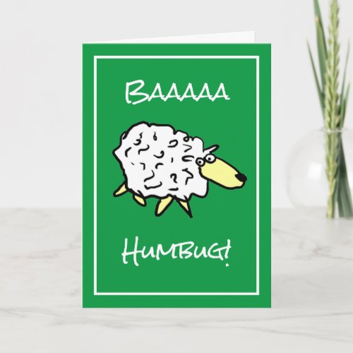 Sheep Says Baaaa Humbug _ Christmas Card