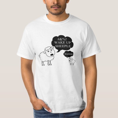 Sheep Says Wake Up Sheeple T_Shirt