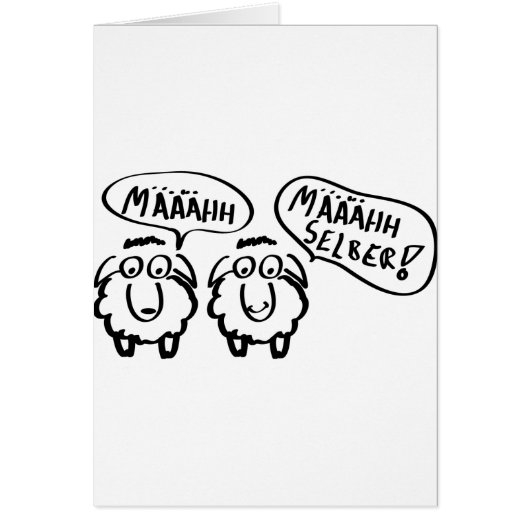 sheep schafe määähhh määhhh selber ! cards (Front)