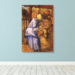 Sheep Shearers (after Millet) by Vincent van Gogh Canvas Print