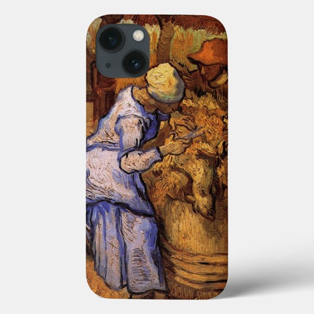 Sheep Shearers (after Millet) by Vincent van Gogh Case-Mate iPhone Case (Back)