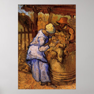 Sheep Shearers (after Millet) by Vincent van Gogh Poster