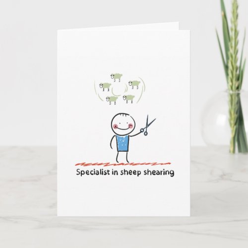 Sheep Shearing Specialist Greeting Cards