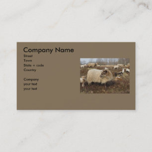 Sheep - Sheep in Heather field Business Card
