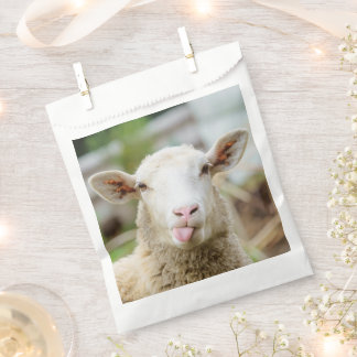 Sheep show tongue favor bag