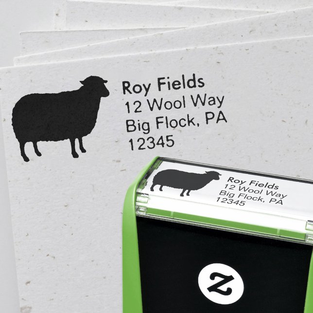 Sheep Silhouette Return Address Self-inking Stamp (Creator Uploaded)