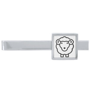 Sheep Silver Finish Tie Bar
