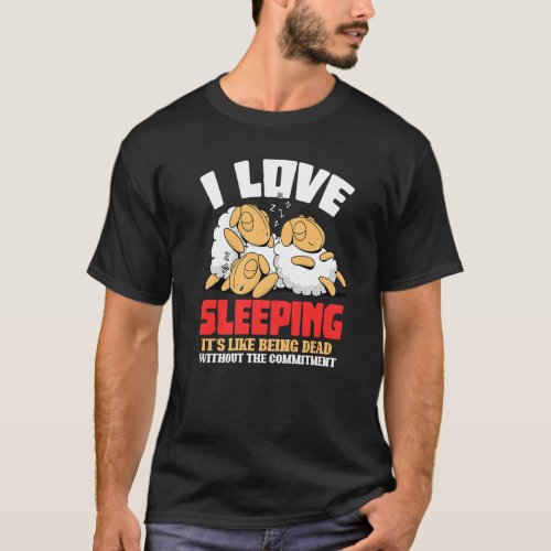 Sheep Sleep Eat Repeat Sleepyhead Fun T_Shirt
