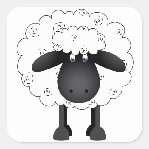 Sheep Square Sticker