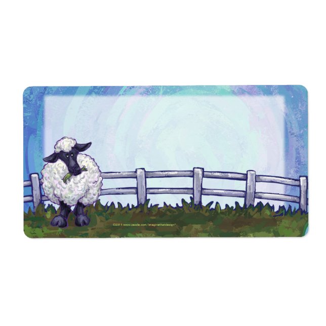 Sheep Stationery Label (Front)