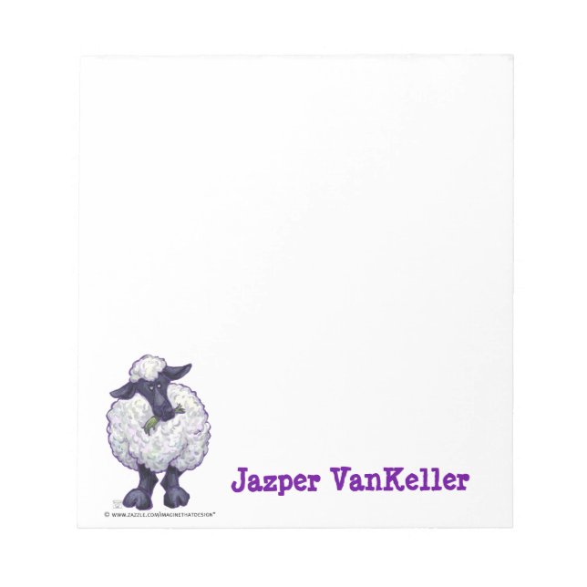 Sheep Stationery Notepad (Front)