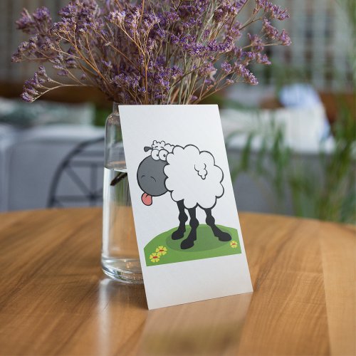 Sheep Sticking Tongue Out Invitation